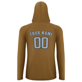 Custom Khaki Light Blue UV-Hoodie