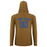 Custom Khaki Sky Blue UV-Hoodie