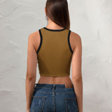 Custom Khaki Sky Blue Sleeveless Tank Top