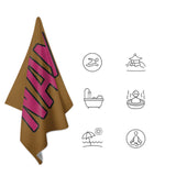 Custom Khaki Pink Beach Towel