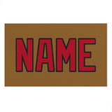 Custom Khaki Red Beach Towel