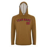 Custom Khaki Red UV-Hoodie