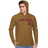 Custom Khaki Red UV-Hoodie