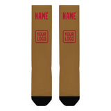 Custom Khaki Red Knee-High Sock