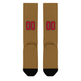 Custom Khaki Red Knee-High Sock