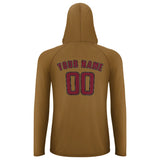 Custom Khaki Crimson Red UV-Hoodie
