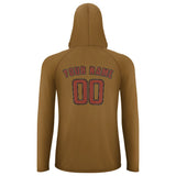 Custom Khaki Coral Red UV-Hoodie