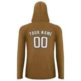 Custom Khaki White UV-Hoodie
