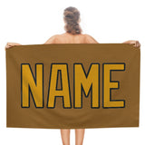 Custom Khaki Yellow Beach Towel
