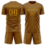 Custom Khaki Yellow Soccer Jersey