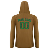 Custom Khaki Emerald Green UV-Hoodie