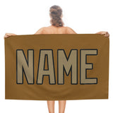 Custom Khaki Light Khaki Beach Towel