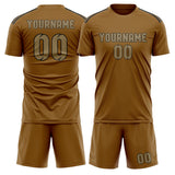 Custom Khaki Light Khaki Soccer Jersey