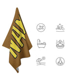 Custom Khaki Light Yellow Beach Towel