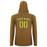 Custom Khaki Light Yellow UV-Hoodie