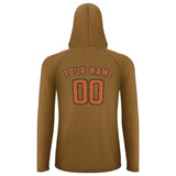 Custom Khaki Orange UV-Hoodie
