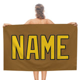 Custom Khaki Gold Beach Towel