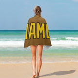 Custom Khaki Gold Beach Towel