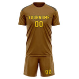 Custom Khaki Gold Soccer Jersey