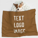 Custom Khaki White Pet Blanket