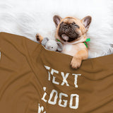 Custom Khaki White Pet Blanket