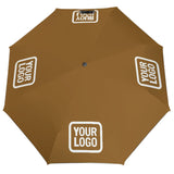Custom Khaki White Automatic Umbrella