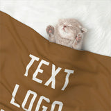 Custom Khaki White Pet Blanket