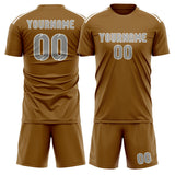 Custom Khaki Gray Soccer Jersey