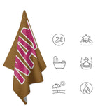 Custom Khaki Pink Beach Towel