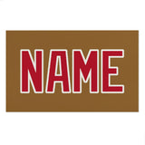 Custom Khaki Red Beach Towel