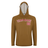 Custom Khaki Red UV-Hoodie