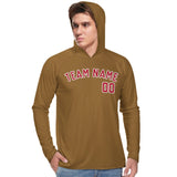 Custom Khaki Red UV-Hoodie
