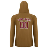 Custom Khaki Crimson Red UV-Hoodie
