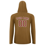 Custom Khaki Coral Red UV-Hoodie