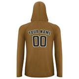 Custom Khaki Black UV-Hoodie