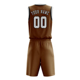 Custom Khaki White Basketball Set