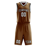 Custom Khaki White Basketball Set