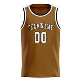 Custom Khaki & White Colors Design Sports Basketball Jersey