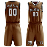 Custom Khaki White Basketball Set