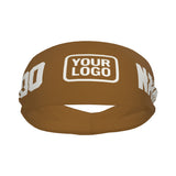 Custom Khaki White Sports headband