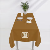 Custom Khaki White Square Table Cloth