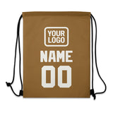 Custom Khaki White Drawstring Bag
