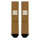 Custom Khaki White Knee-High Sock