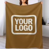 Custom Khaki White Blanket