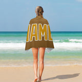 Custom Khaki Yellow Beach Towel