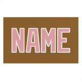 Custom Khaki Light Pink Beach Towel