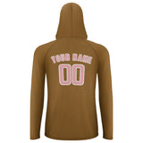 Custom Khaki Light Pink UV-Hoodie