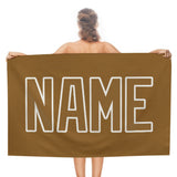 Custom Khaki Khaki Beach Towel