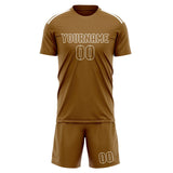 Custom Khaki Khaki Soccer Jersey