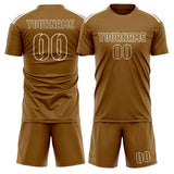 Custom Khaki Khaki Soccer Jersey